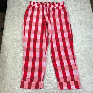 Buddy Love Jam Jam Pajama Check Plaid Sleep Pants Womens Large